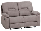 2 Seater Fabric Manual Recliner Sofa Taupe Beige BERGEN