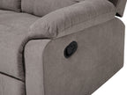 2 Seater Fabric Manual Recliner Sofa Taupe Beige BERGEN