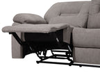 2 Seater Fabric Manual Recliner Sofa Taupe Beige BERGEN