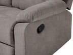 3 Seater Fabric Manual Recliner Sofa Taupe Beige BERGEN