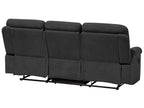 3 Seater Fabric Manual Recliner Sofa Grey BERGEN