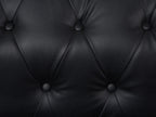 Right Hand Faux Leather Corner Sofa Black CHESTERFIELD
