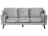 3 Seater Velvet Sofa Light Grey