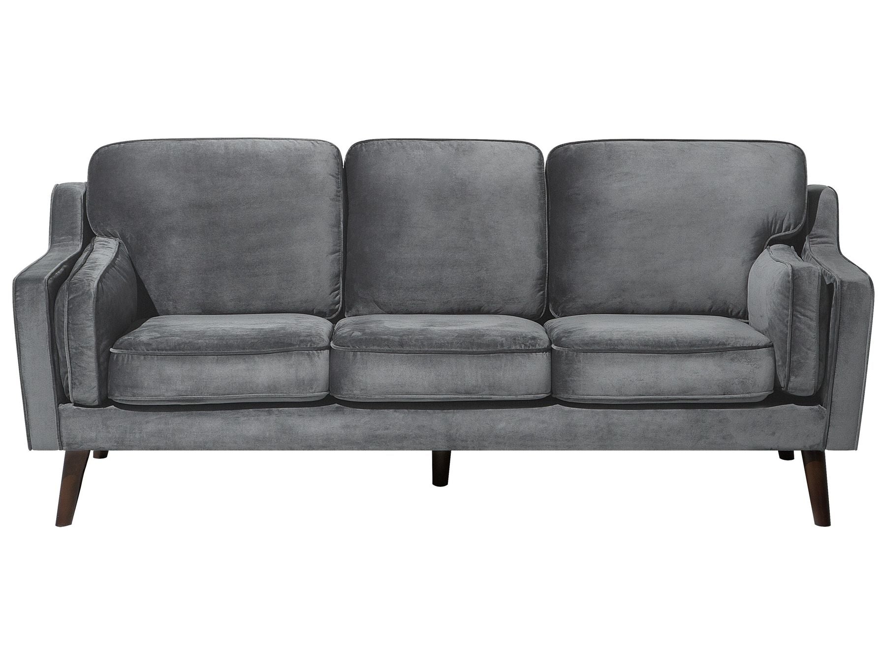 3 Seater Velvet Sofa Grey LOKKA