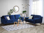 2 Seater Velvet Sofa Navy Blue LOKKA