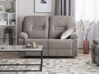 2 Seater Fabric Manual Recliner Sofa Taupe Beige BERGEN