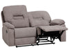 2 Seater Fabric Manual Recliner Sofa Taupe Beige