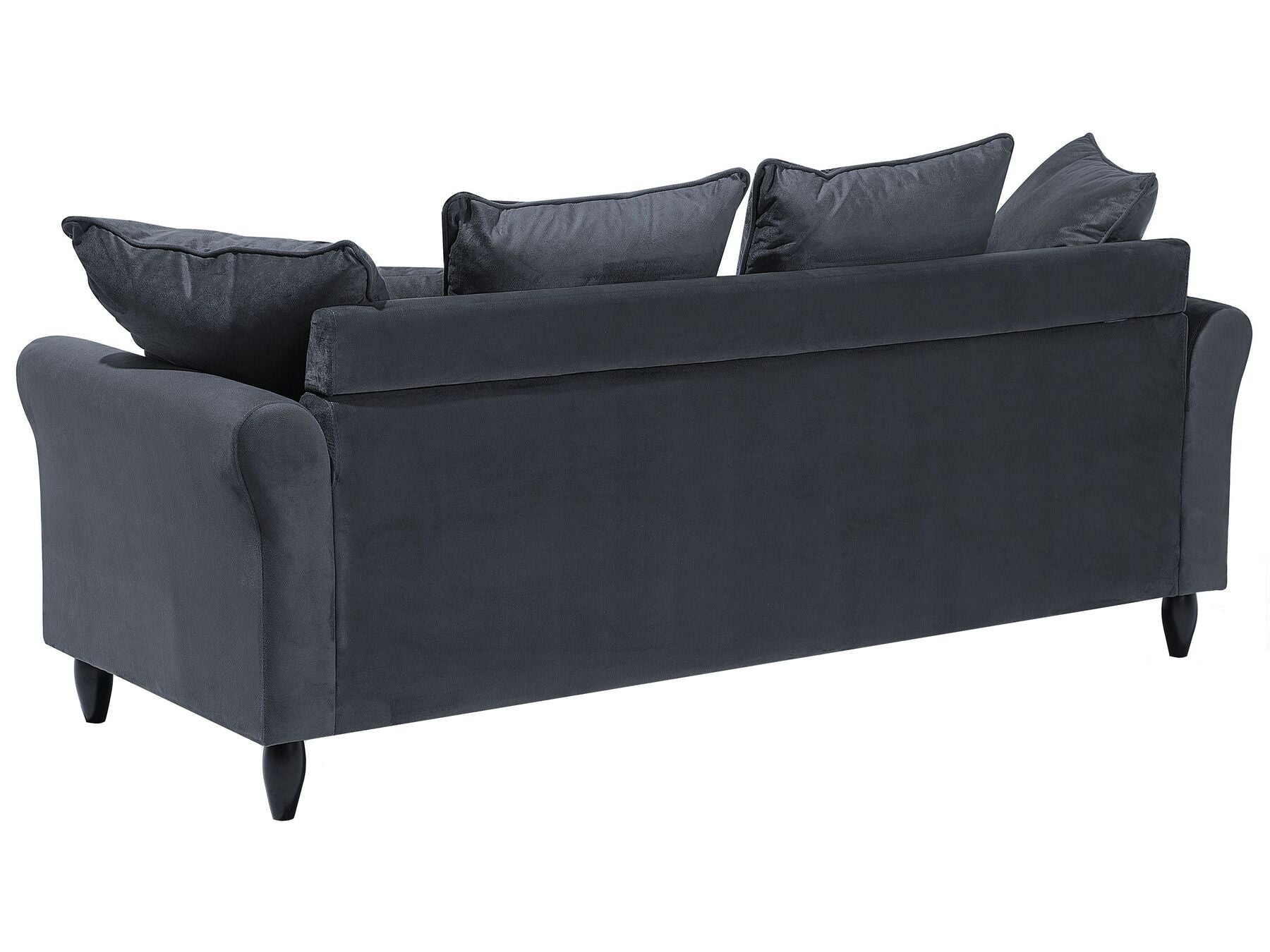3 Seater Velvet Sofa Grey BORNHOLM