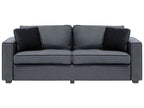 3 Seater Velvet Sofa Grey FALUN