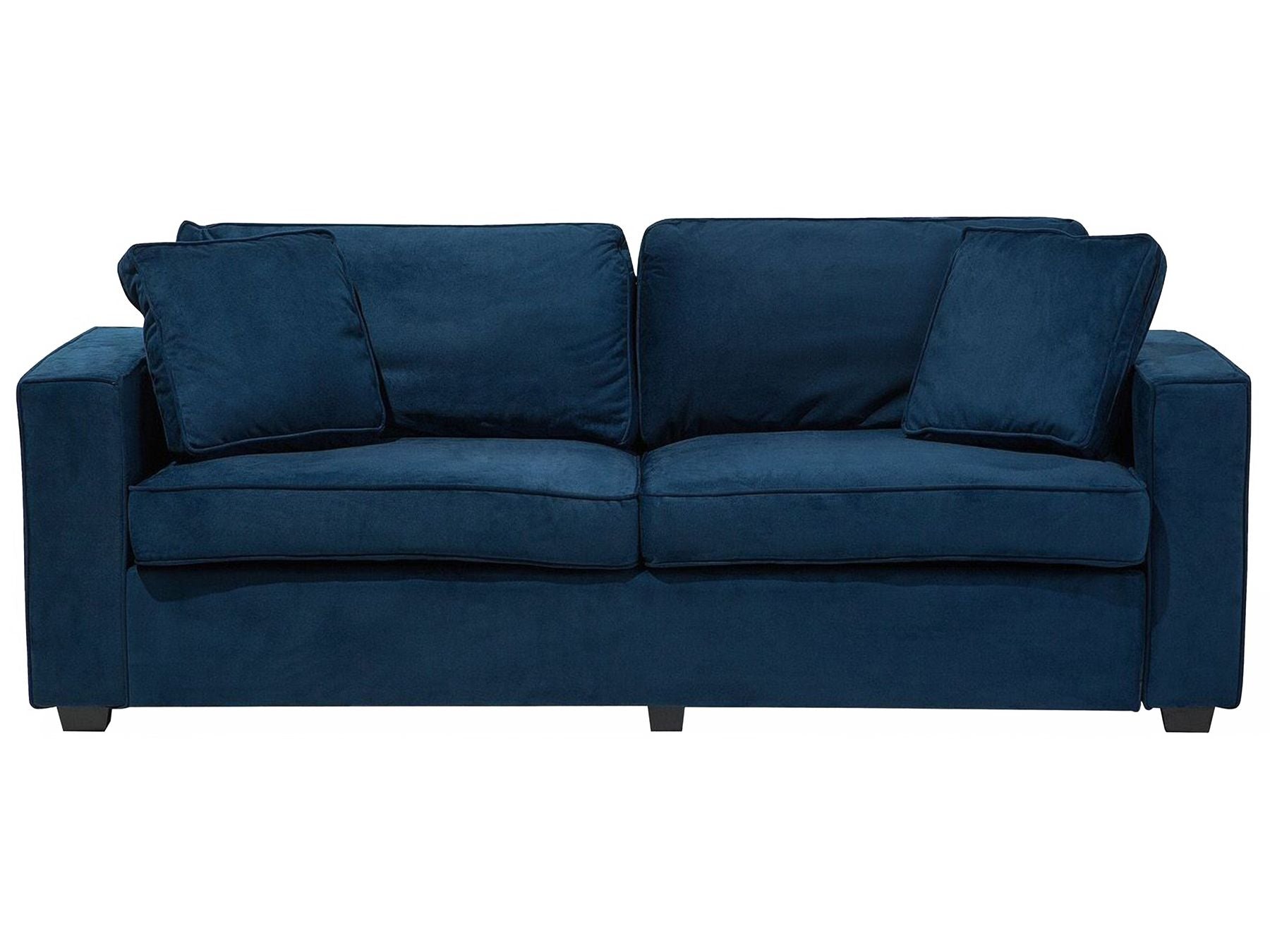 3 Seater Velvet Sofa Navy Blue FALUN