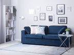 3 Seater Velvet Sofa Navy Blue FALUN