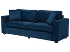 3 Seater Velvet Sofa Navy Blue FALUN