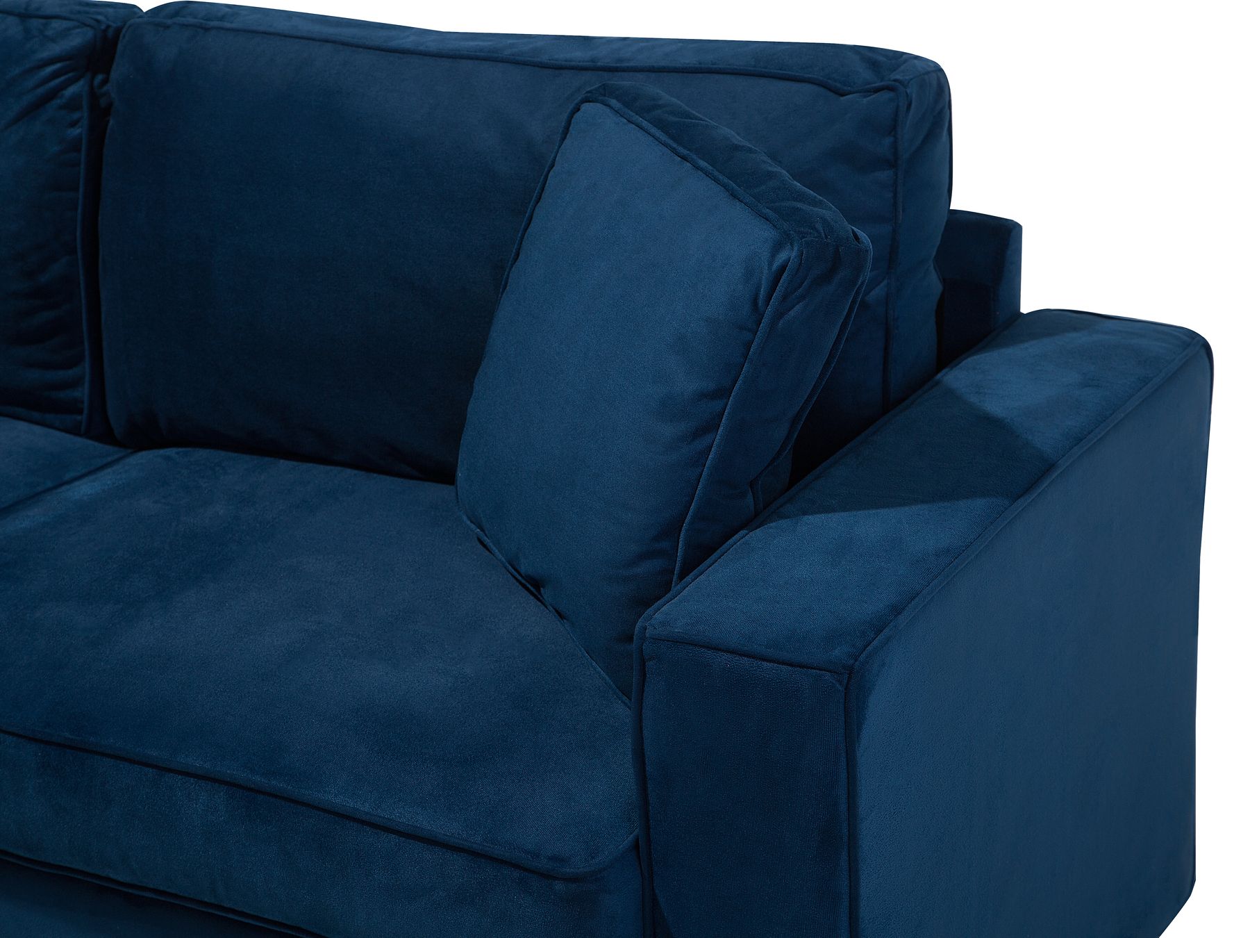3 Seater Velvet Sofa Navy Blue FALUN