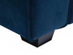 3 Seater Velvet Sofa Navy Blue FALUN