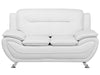 2 Seater Faux Leather Sofa White