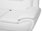 2 Seater Faux Leather Sofa White LEIRA