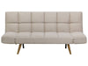 Sofa Bed Fabric Beige 2 Seater