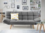 Sofa Bed INGARO Fabric Dark Grey 2 Seater