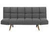 Sofa Bed Fabric Dark Grey 2 Seater