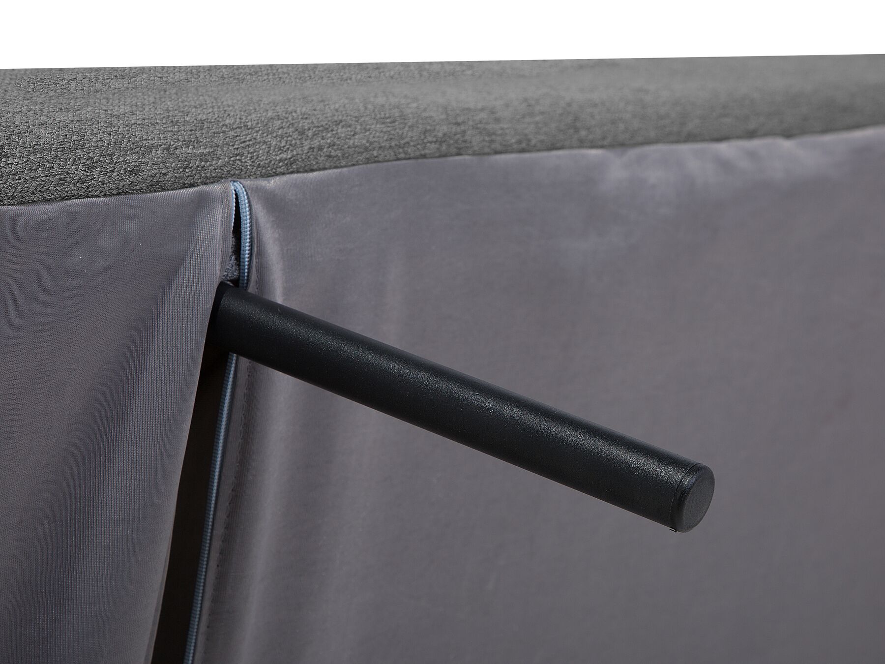 Sofa Bed INGARO Fabric Dark Grey 2 Seater