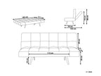 Sofa Bed INGARO Fabric Multicolour 2 Seater