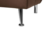 Sofa Bed HASLE Fabric Brown 3 Seater