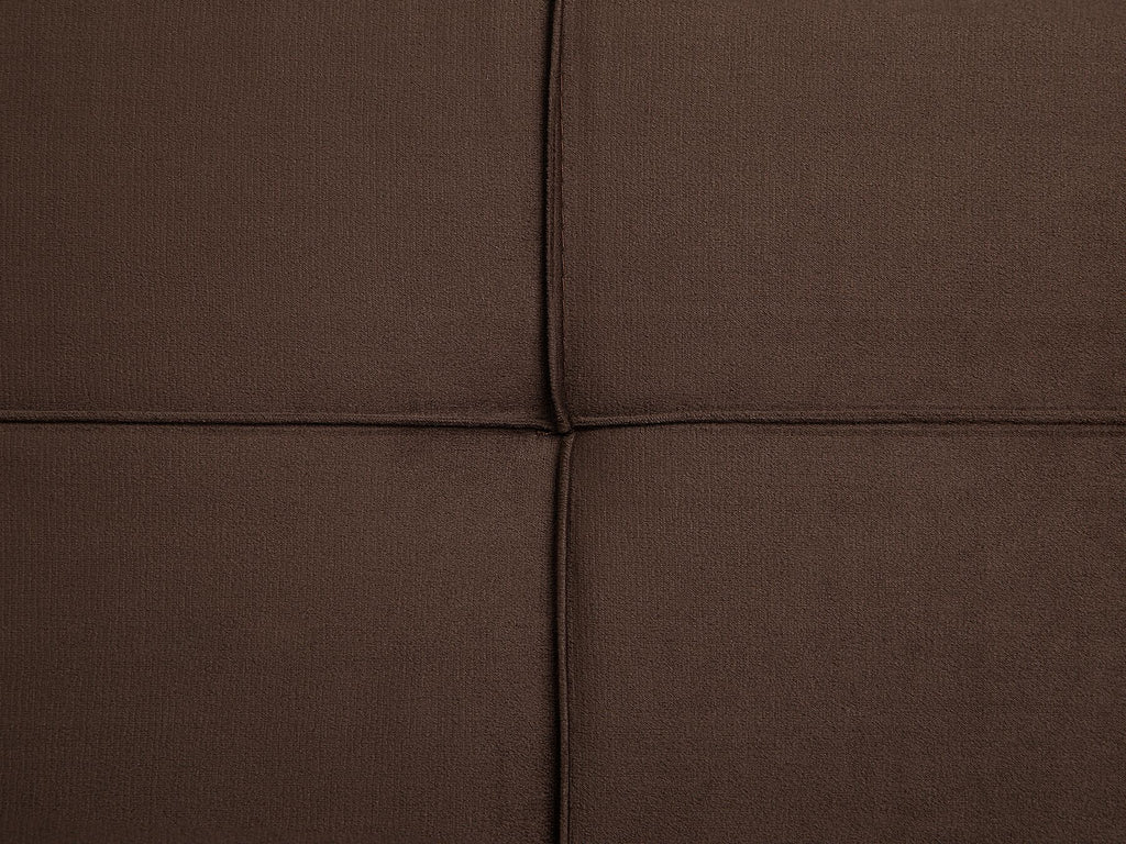 Sofa Bed HASLE Fabric Brown 3 Seater