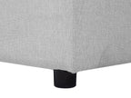 U-Shape Sofa Bed KARRABO Fabric Light Grey with Storage 4 Seater