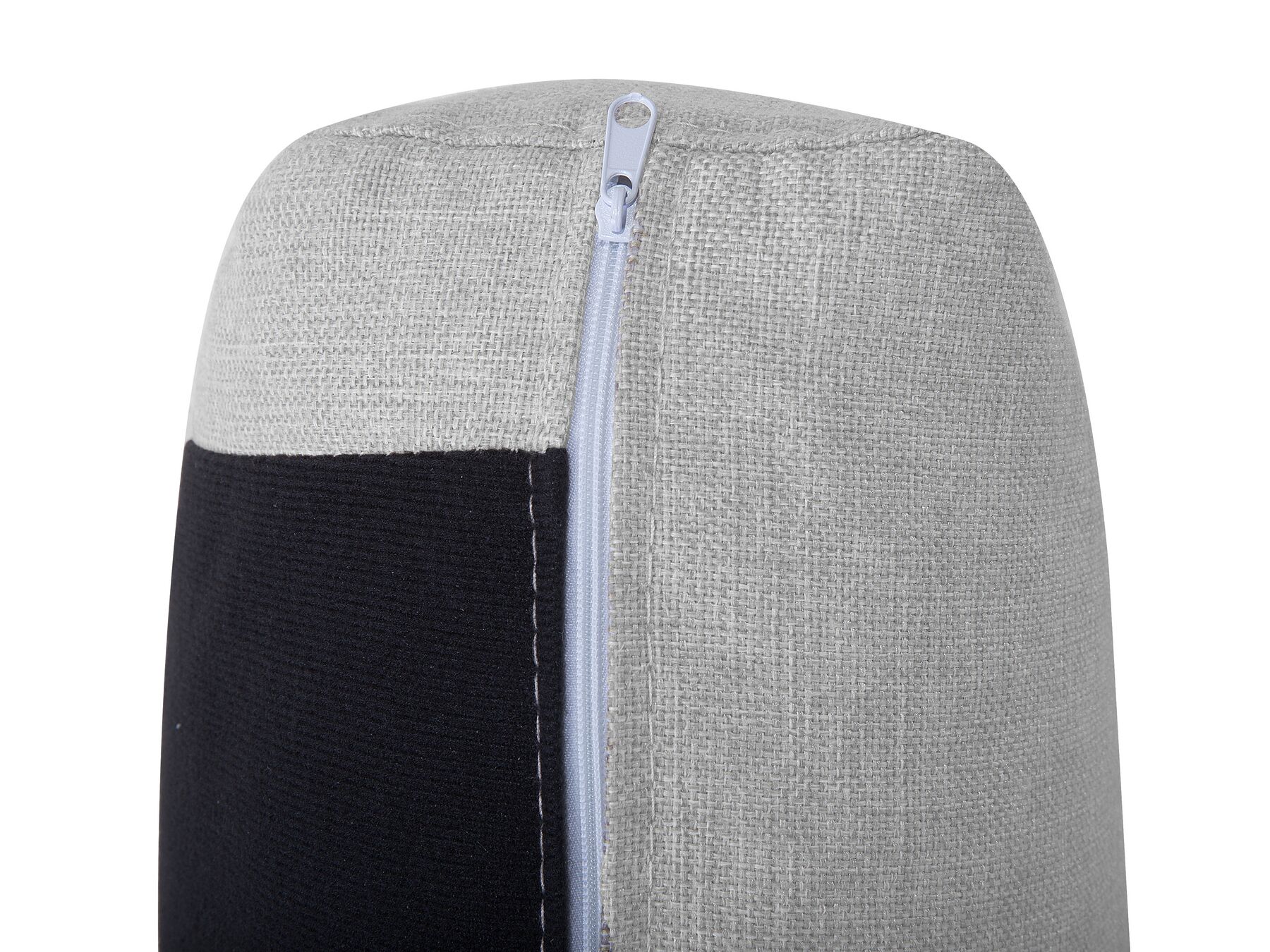 U-Shape Sofa Bed KARRABO Fabric Light Grey with Storage 4 Seater