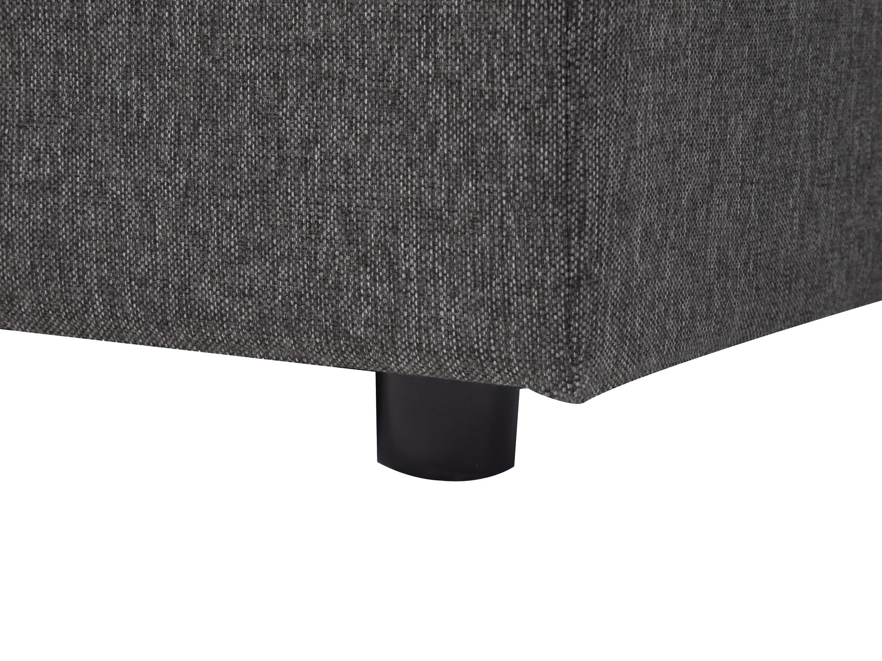 U-Shape Sofa Bed KARRABO Fabric Dark Grey with Storage 5 Seater