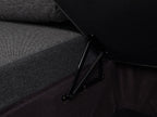 U-Shape Sofa Bed KARRABO Fabric Dark Grey with Storage 5 Seater
