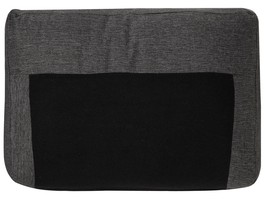 U-Shape Sofa Bed KARRABO Fabric Dark Grey with Storage 5 Seater