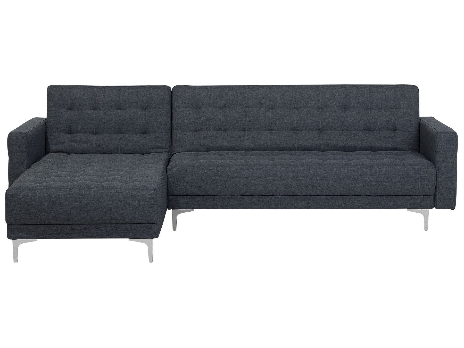 Modular Corner Sofa Bed ABERDEEN Fabric Dark Grey 4 Seater Right Hand