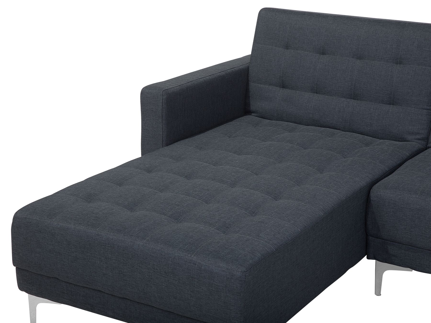 Modular Corner Sofa Bed ABERDEEN Fabric Dark Grey 4 Seater Right Hand