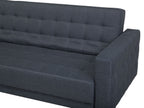Modular Corner Sofa Bed ABERDEEN Fabric Dark Grey 4 Seater Right Hand