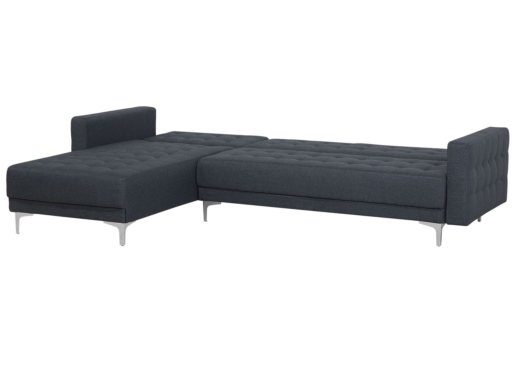 Modular Corner Sofa Bed ABERDEEN Fabric Dark Grey 4 Seater Right Hand