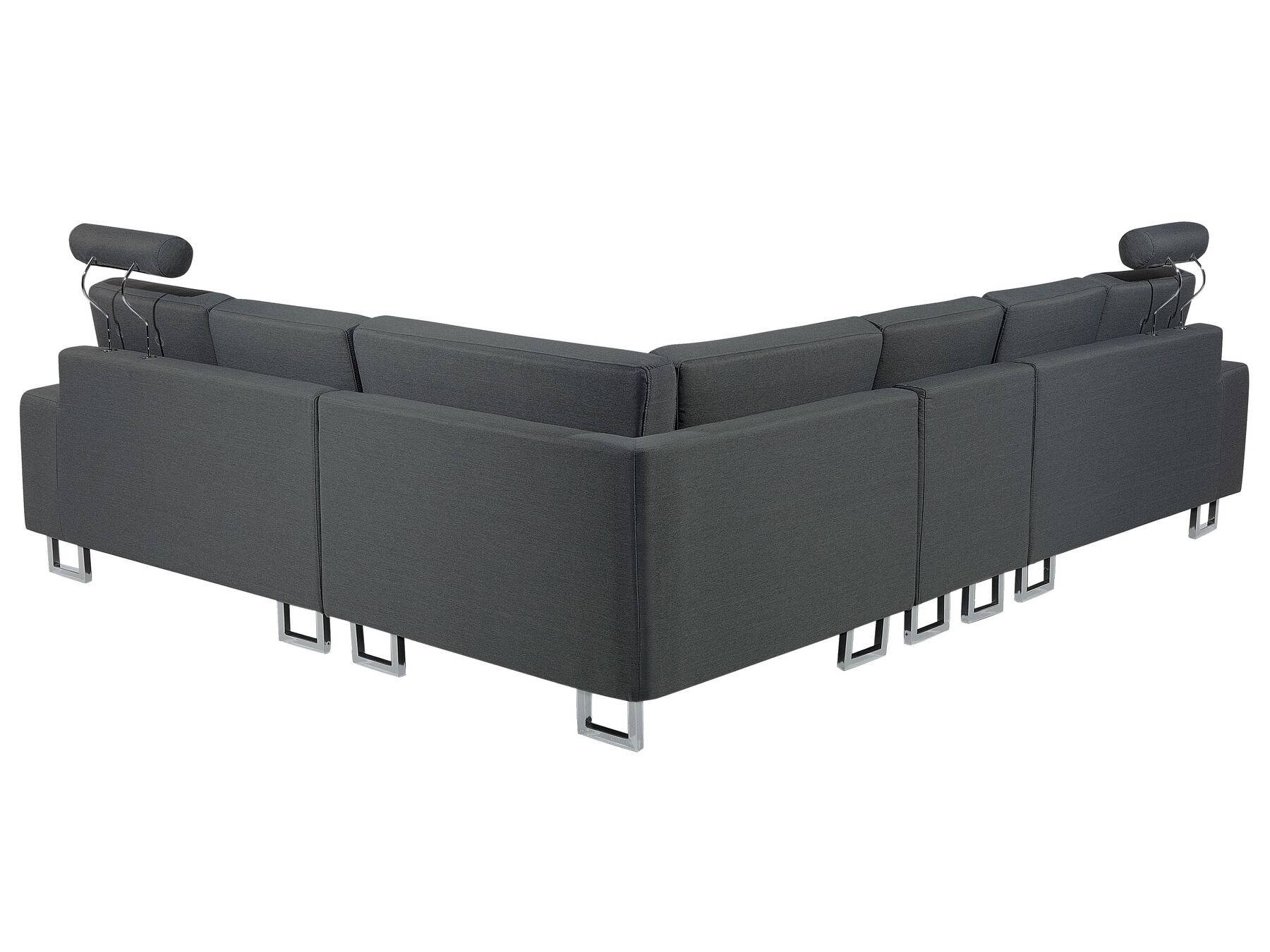 Corner Sofa STOCKHOLM Fabric Dark Grey 6 Seater Left Hand