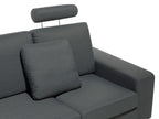 Corner Sofa STOCKHOLM Fabric Dark Grey 6 Seater Left Hand