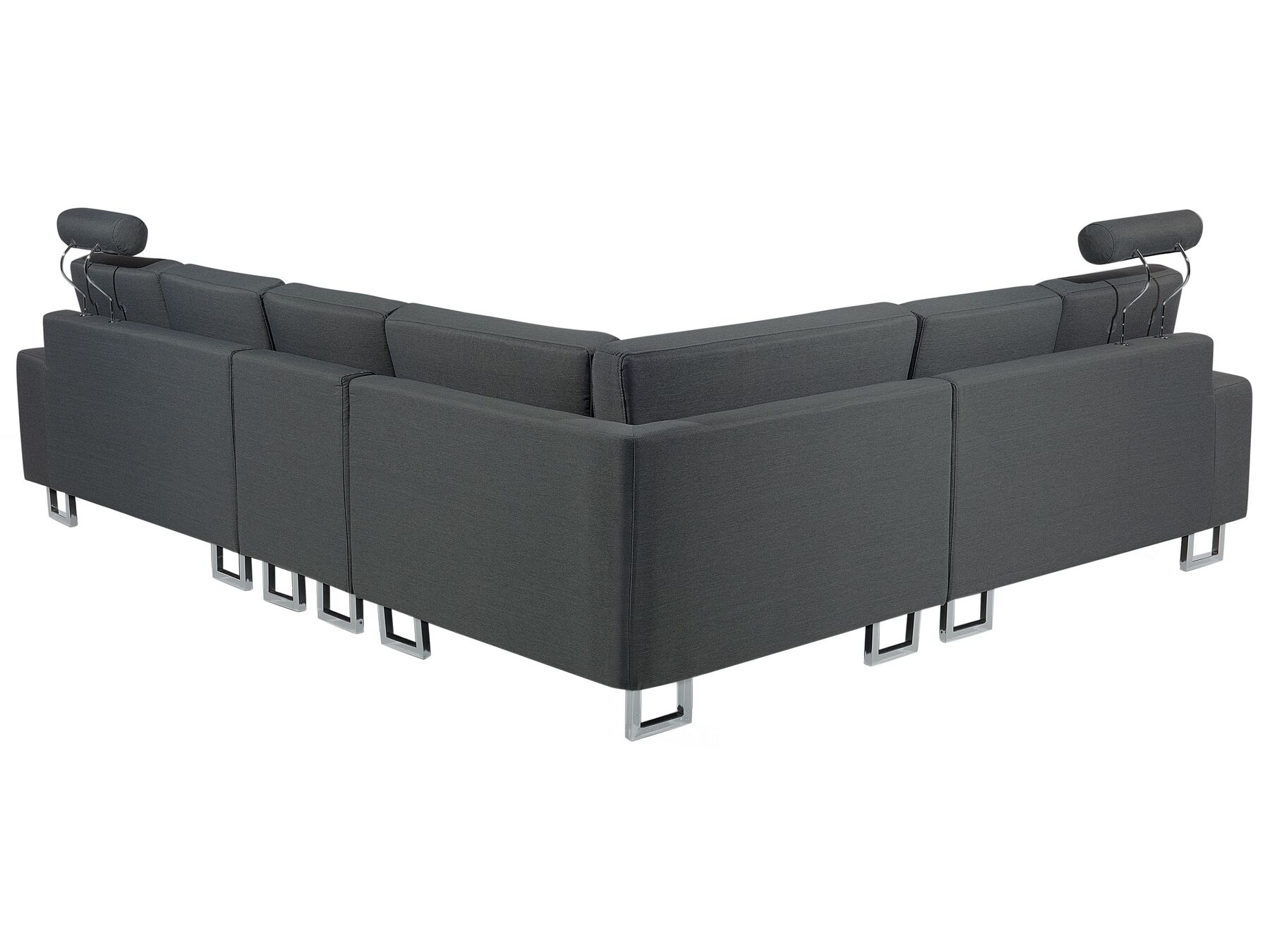Corner Sofa STOCKHOLM Fabric Dark Grey 6 Seater Right Hand