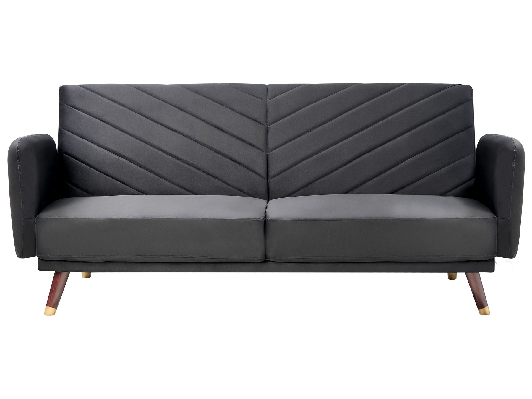 Sofa Bed SENJA Velvet Black 3 Seater