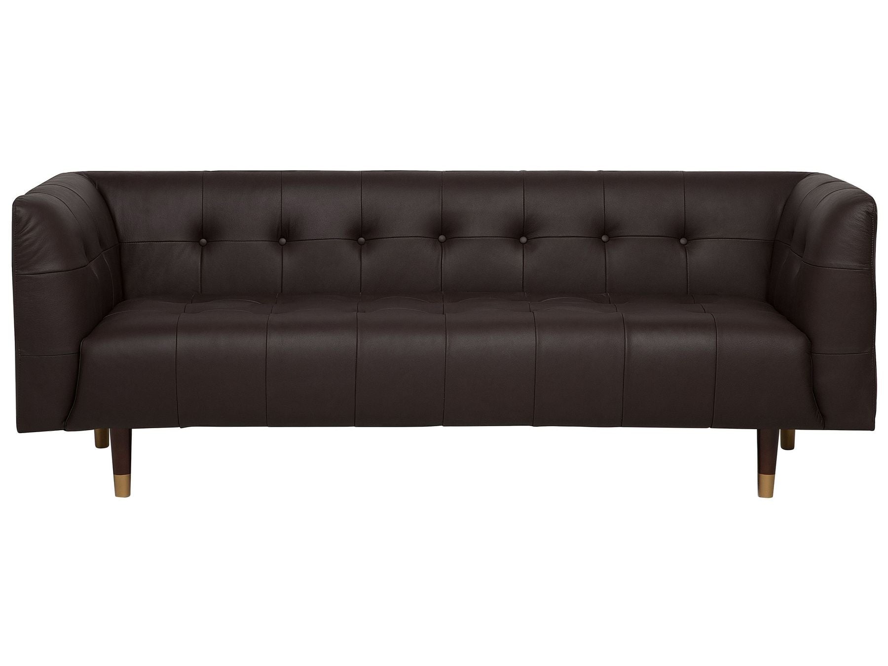 3 Seater Leather Sofa Brown BYSKE