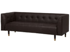 3 Seater Leather Sofa Brown BYSKE