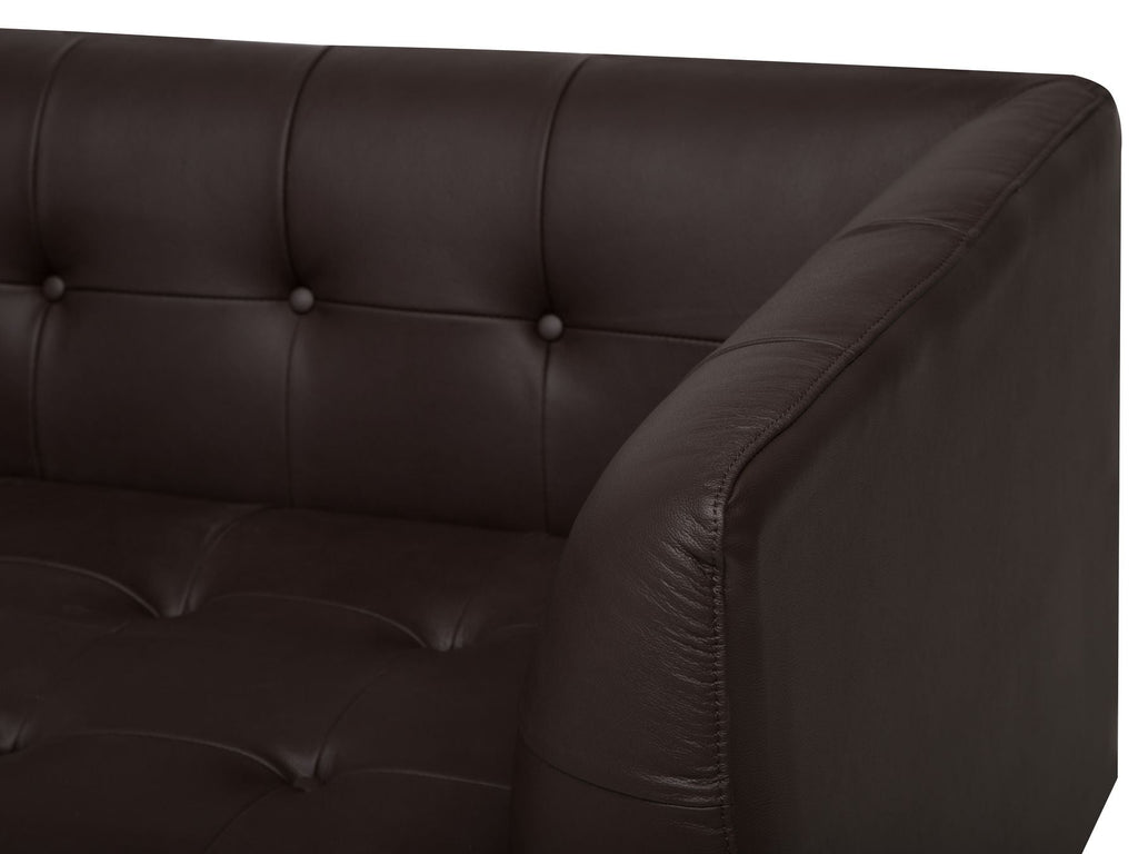 3 Seater Leather Sofa Brown BYSKE