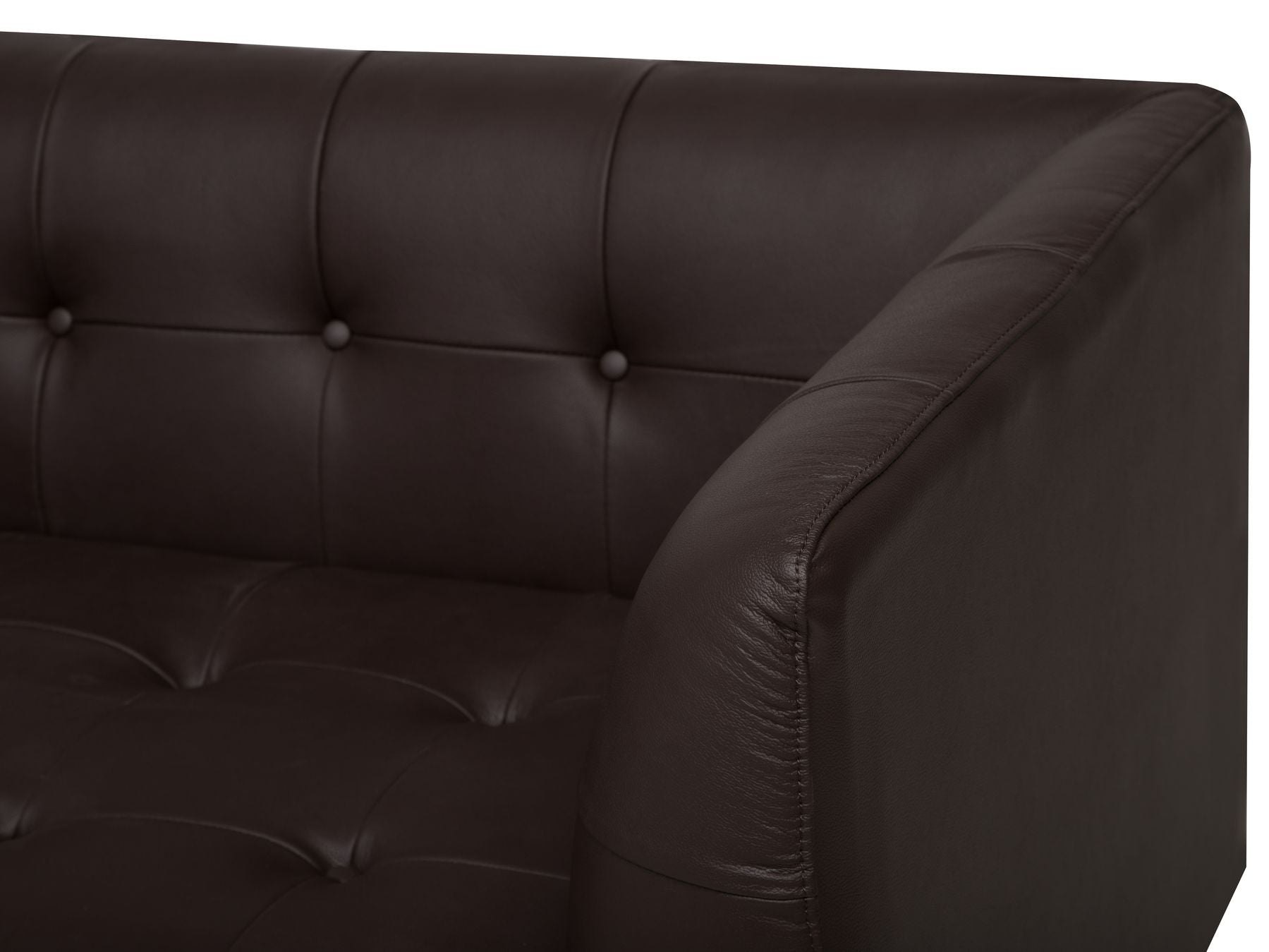 3 Seater Leather Sofa Brown BYSKE