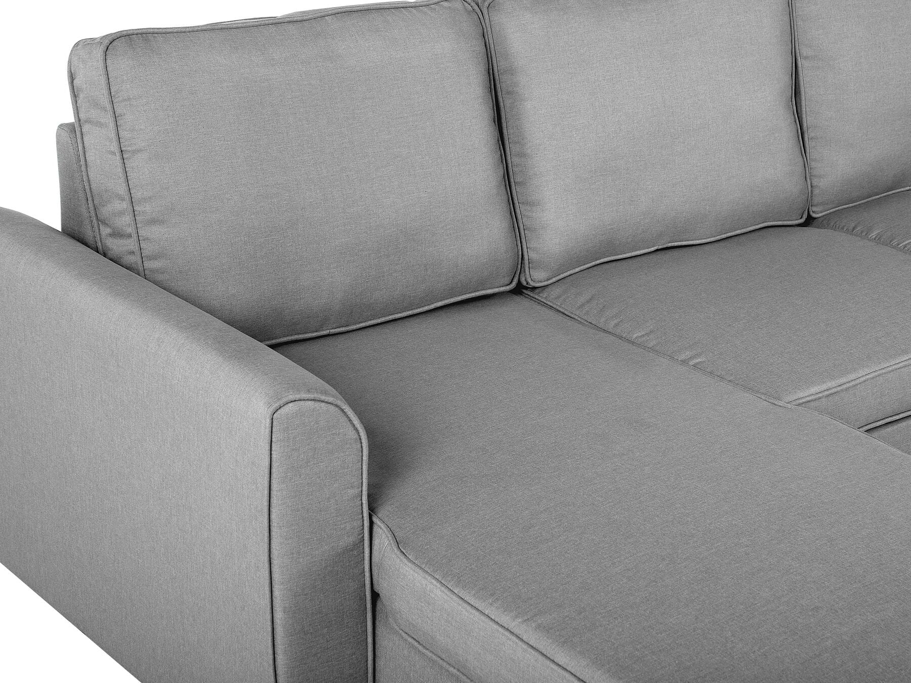 Corner Sofa Bed NESNA Fabric Light Grey with Storage 3 Seater Right Hand