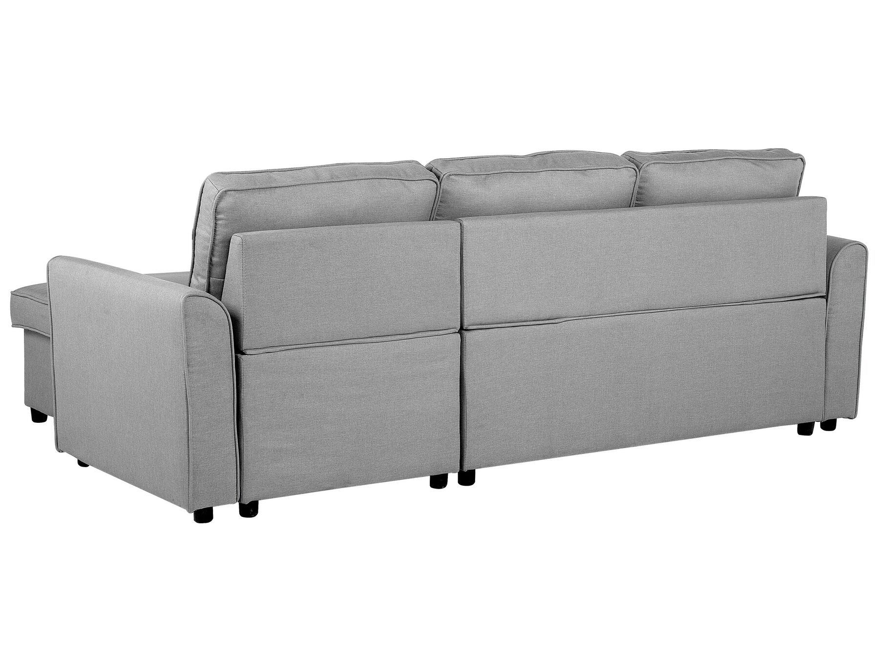 Corner Sofa Bed NESNA Fabric Light Grey with Storage 3 Seater Right Hand