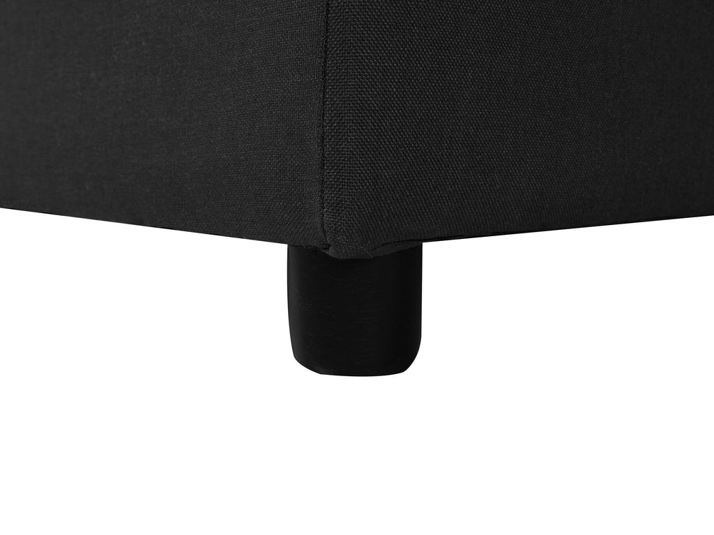 Corner Sofa Bed NESNA Fabric Black with Storage 3 Seater Right Hand