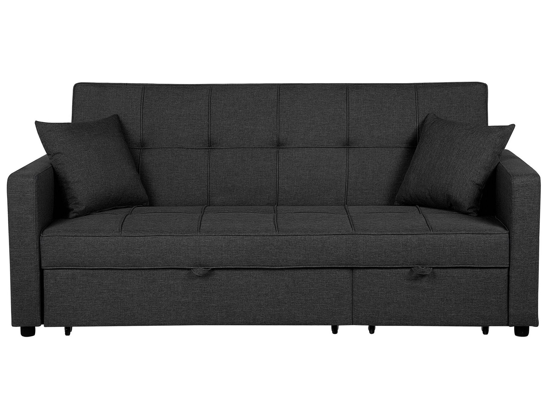 Sofa Bed GLOMMA Fabric Dark Grey 3 Seater