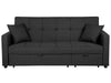 Sofa Bed Fabric Dark Grey 3 Seater