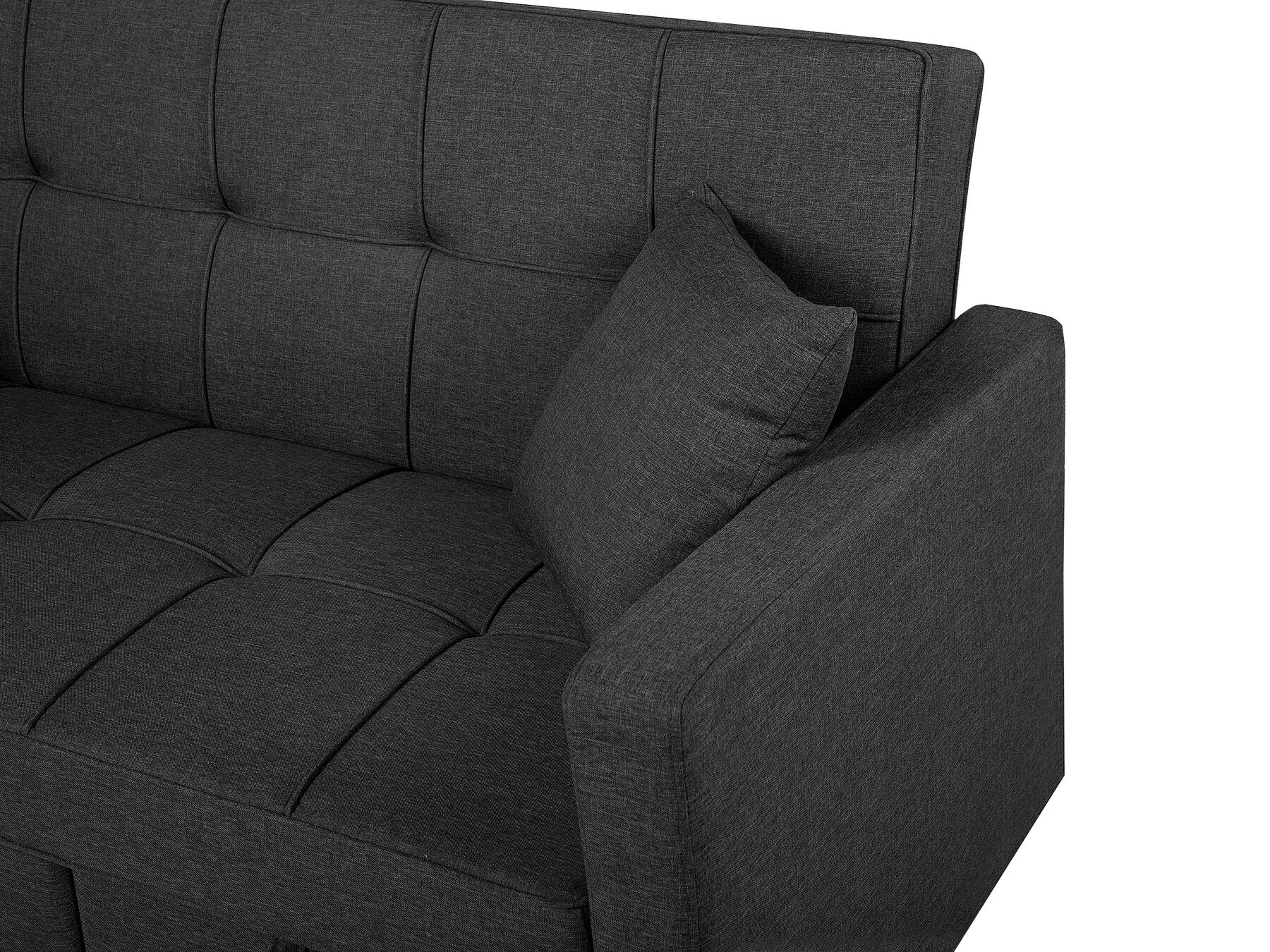 Sofa Bed GLOMMA Fabric Dark Grey 3 Seater
